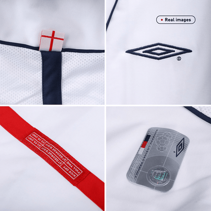 Męska Koszulka Retro Domowa England 2002
