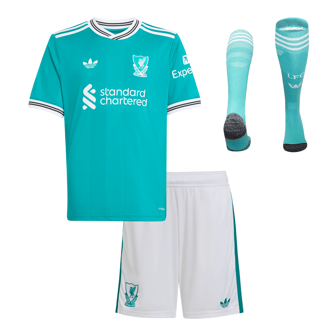 Dziecięcy Zestaw Trzecia Wyjazdowa Liverpool (Koszulka + Spodenki + Skarpety) 2025/26