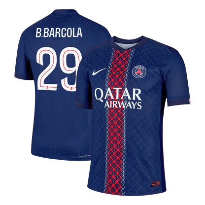 Męska Koszulka Domowa PSG B.BARCOLA #29 Wersja Piłkarska 2025/26 - Slim Fit - Topowe Koszulki Pilkarskie Sklep Internetowy