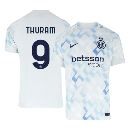 Męska Koszulka Wyjazdowa Inter Milan THURAM #9 2025/26 - Topowe Koszulki Pilkarskie Sklep Internetowy