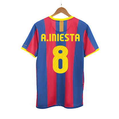 Męska Koszulka Retro Domowa Barcelona A.INIESTA #8 2010/11 - Topowe Koszulki Pilkarskie Sklep Internetowy
