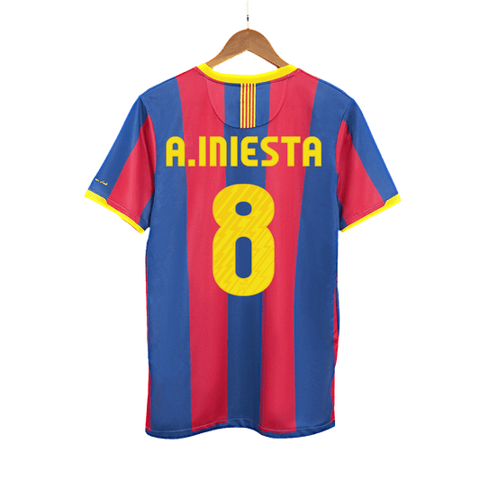 Męska Koszulka Retro Domowa Barcelona A.INIESTA #8 2010/11 - Topowe Koszulki Pilkarskie Sklep Internetowy