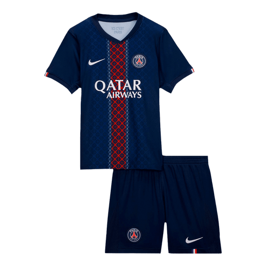 Dziecięcy Zestaw Domowy PSG (Koszulka+Spodenki) 2025/26 - Topowe Koszulki Pilkarskie Sklep Internetowy
