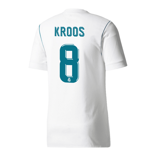 Męska Koszulka Retro Domowa Real Madryt KROOS #8 2017/18 - Topowe Koszulki Pilkarskie Sklep Internetowy