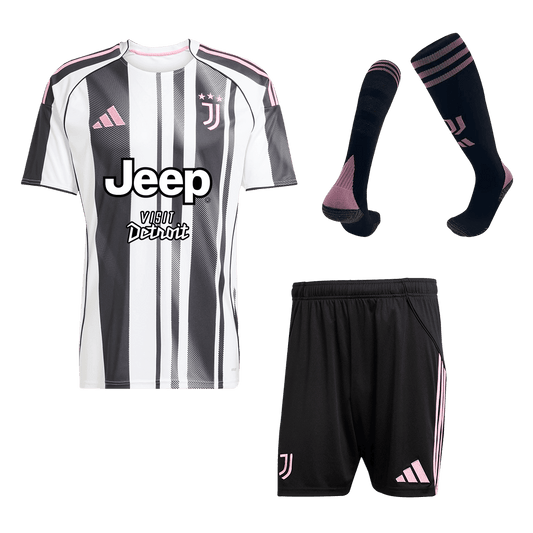 Męski Zestaw Domowa Juventus (Koszulka + Spodenki + Skarpety) 2025/26 - Topowe Koszulki Pilkarskie Sklep Internetowy