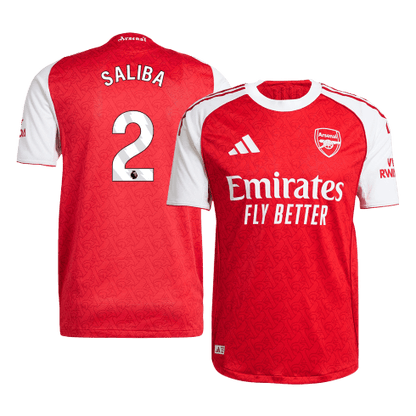 Męska Koszulka Domowa Arsenal SALIBA #2 Wersja Piłkarska 2025/26 - Slim Fit - Topowe Koszulki Pilkarskie Sklep Internetowy