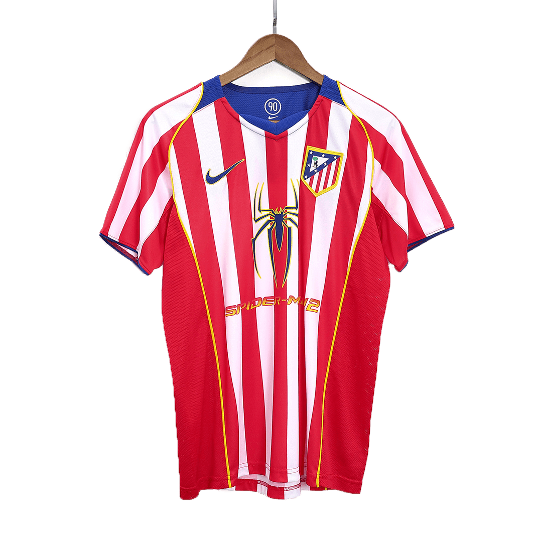 Męska koszulka piłkarska Atletico Madryt Home Retro 2004/05 - Topowe Koszulki Pilkarskie Sklep Internetowy