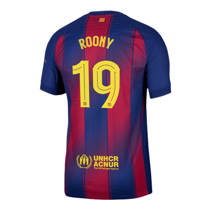 Męska Koszulka Domowa Barcelona ROONY #19 Wersja Piłkarska 2025/26 - UCL - Slim Fit