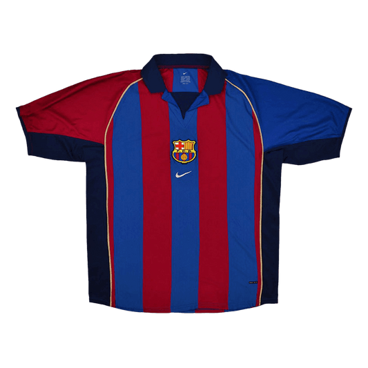 Koszulka Retro Domowa Barcelona 2001/02 - Topowe Koszulki Pilkarskie Sklep Internetowy