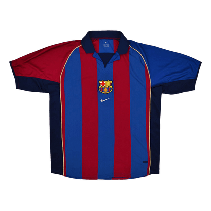 Koszulka Retro Domowa Barcelona RIVALDO #10 2001/02 - Topowe Koszulki Pilkarskie Sklep Internetowy