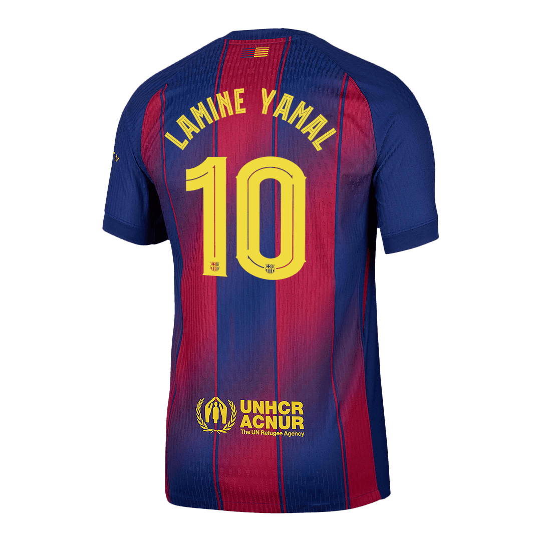 Męska Koszulka Domowa Barcelona LAMINE YAMAL #10 Wersja Piłkarska 2025/26 - UCL - Slim Fit - Topowe Koszulki Pilkarskie Sklep Internetowy