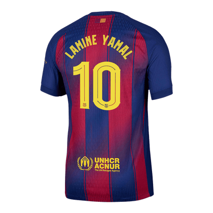 Męska Koszulka Domowa Barcelona LAMINE YAMAL #10 Wersja Piłkarska 2025/26 - UCL - Slim Fit - Topowe Koszulki Pilkarskie Sklep Internetowy