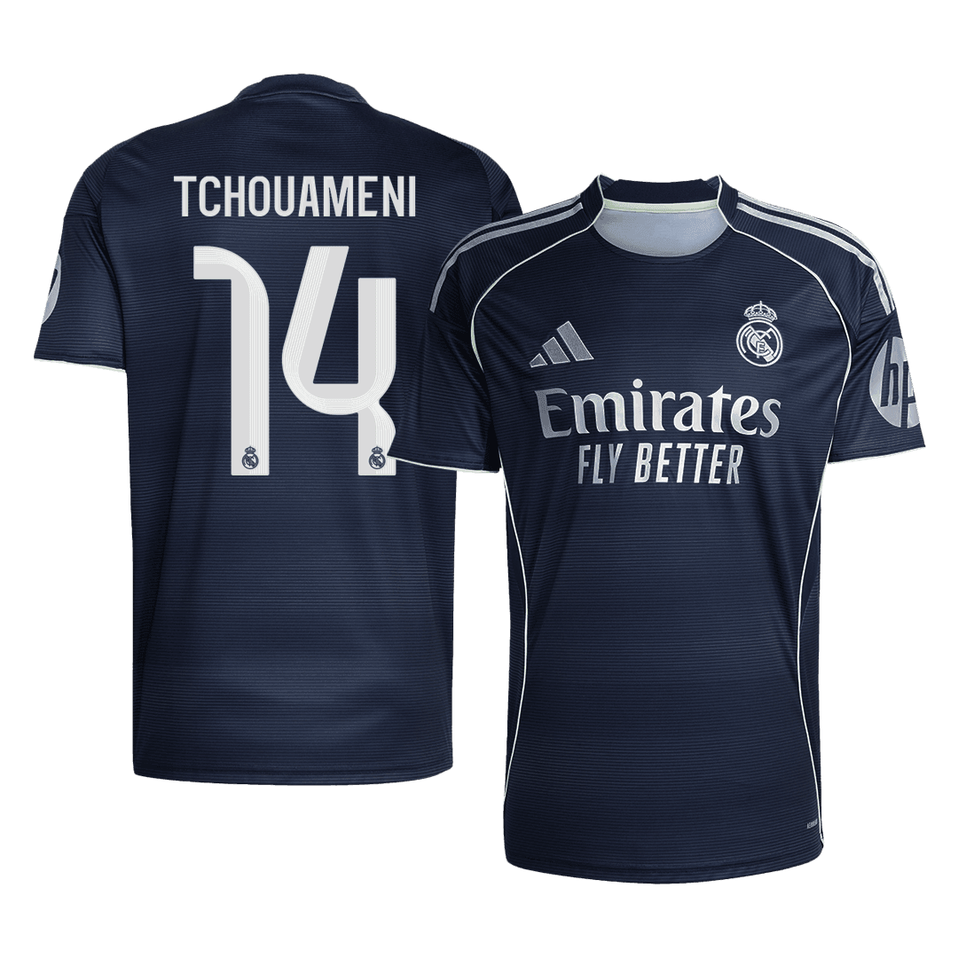 Męska Koszulka Wyjazdowa Real Madrid TCHOUAMENI #14 2025/26 - Topowe Koszulki Pilkarskie Sklep Internetowy