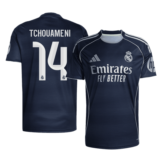 Męska Koszulka Wyjazdowa Real Madrid TCHOUAMENI #14 2025/26 - Topowe Koszulki Pilkarskie Sklep Internetowy