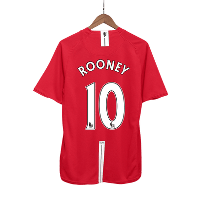 Retro ROONEY #10 2007/08 Męska Koszulka Domowa MU - Topowe Koszulki Pilkarskie Sklep Internetowy