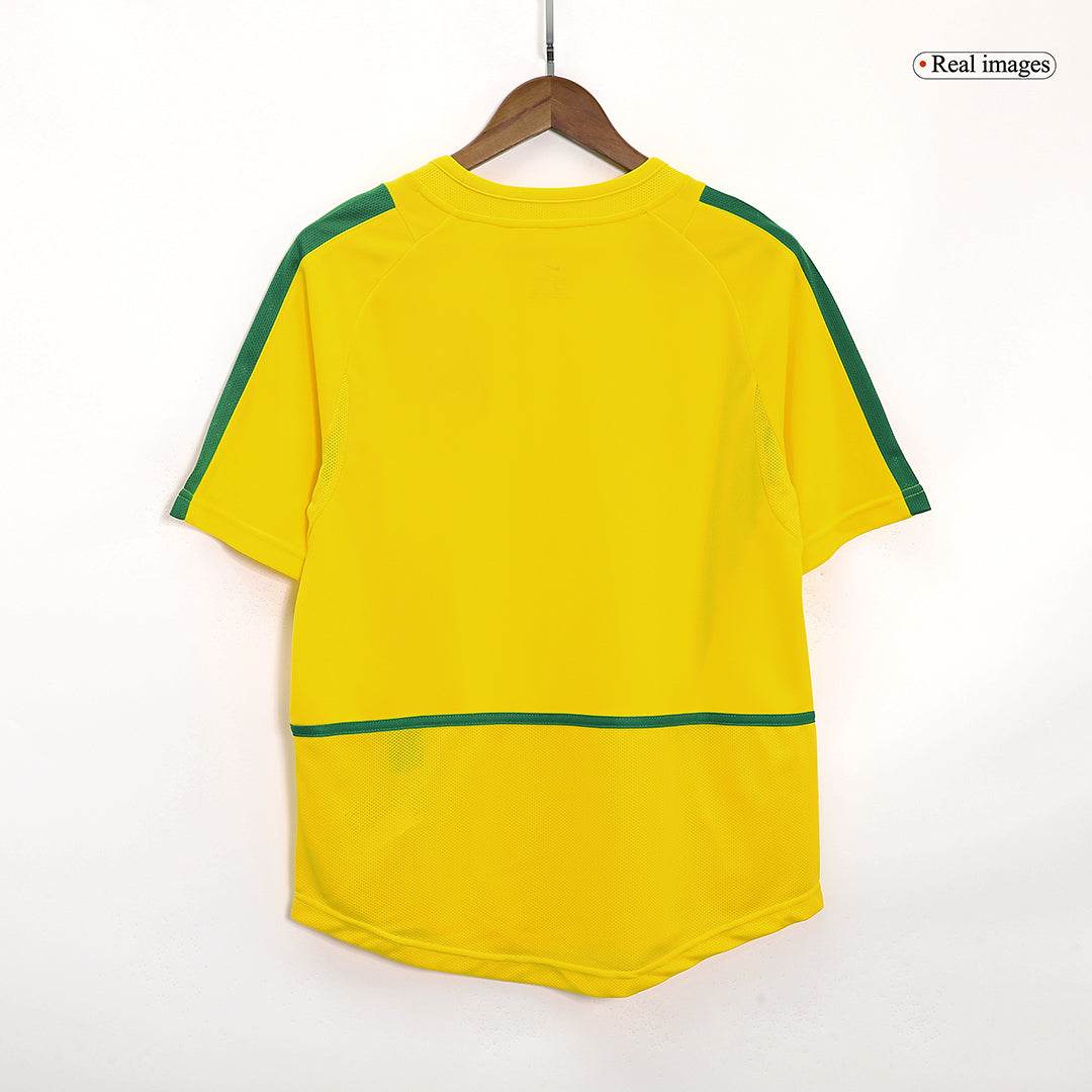 Męska Koszulka Retro Domowa Brazil 2002/03 - Topowe Koszulki Pilkarskie Sklep Internetowy