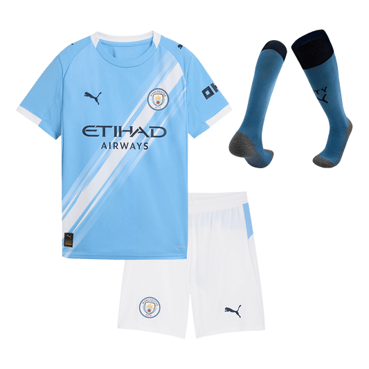 Dziecięcy Zestaw Domowa Manchester City (Koszulka + Spodenki + Skarpety) 2025/26