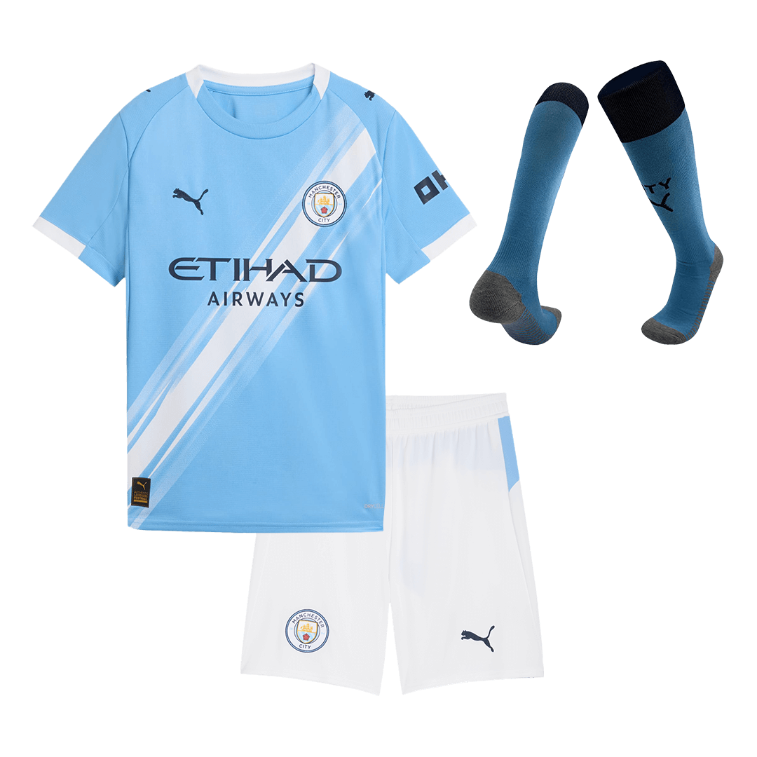 Dziecięcy Zestaw Domowa Manchester City (Koszulka + Spodenki + Skarpety) 2025/26
