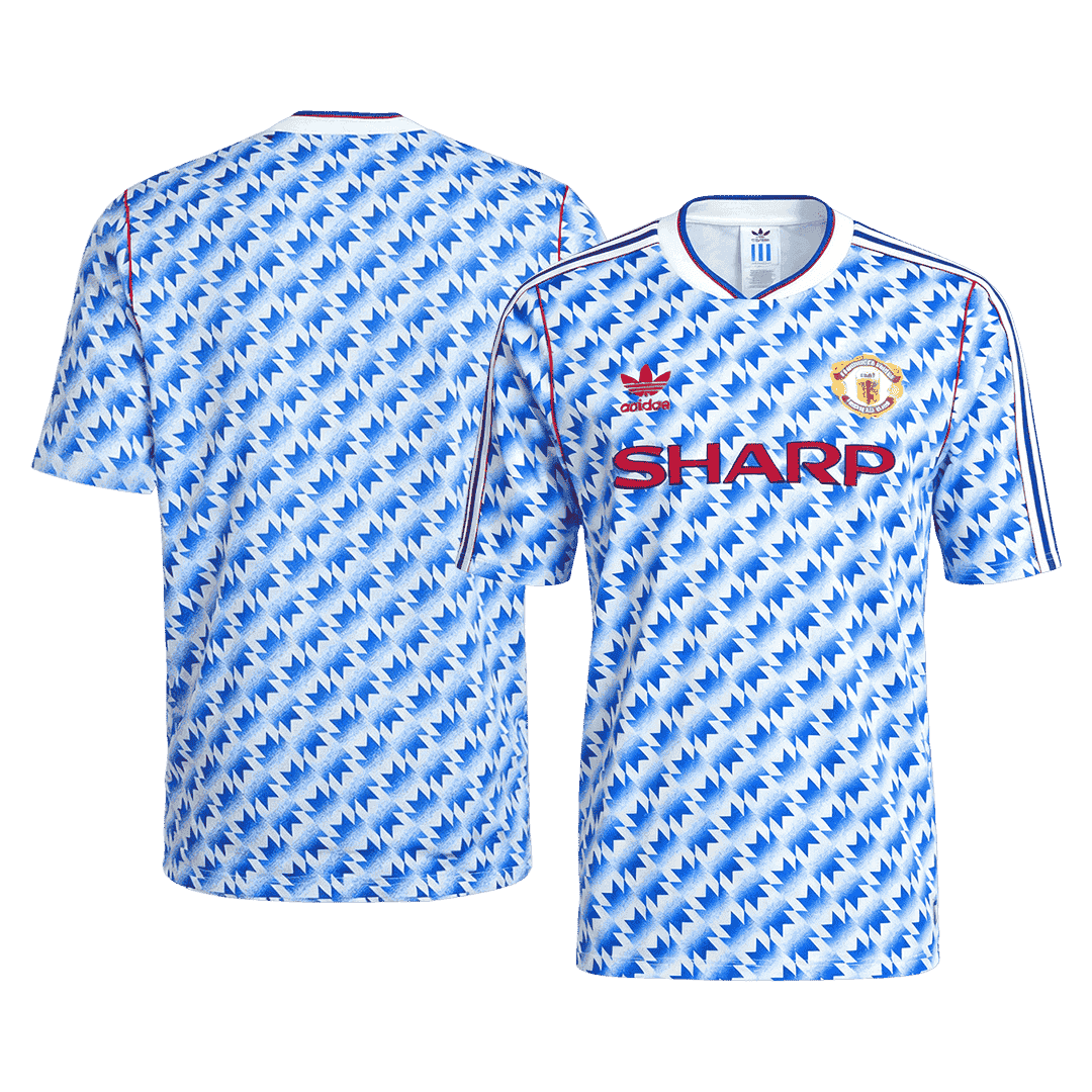 Męska Koszulka Retro Wyjazdowa Manchester United 1990/92