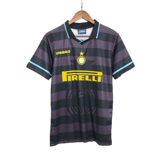Męska wyjazdowa koszulka piłkarska Inter Mediolan Retro 1997/98 - Topowe Koszulki Pilkarskie Sklep Internetowy
