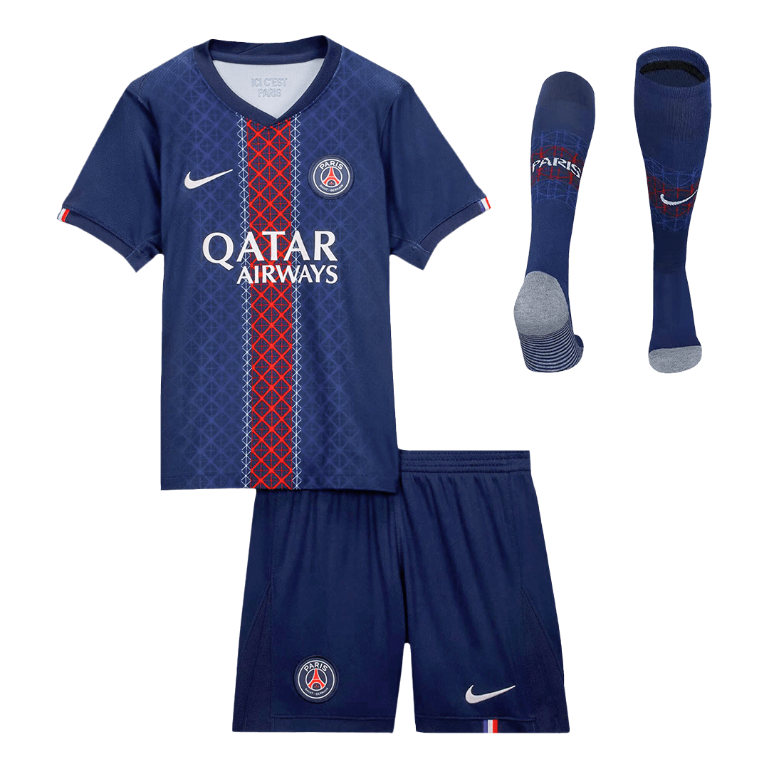 Dziecięcy Zestaw Domowa PSG (Koszulka + Spodenki + Skarpety) 2025/26