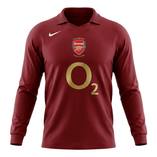 Męska Koszulka Retro Domowa Arsenal 2005/06 z Długim Rękawem