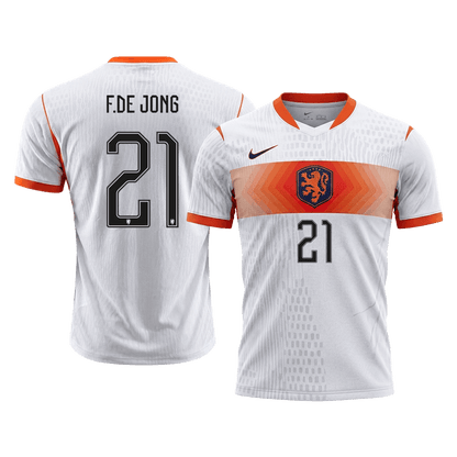 Męska koszulka Holandii wyjazdowa F.DE JONG #21 wersja zawodnicza - Mundial 2026