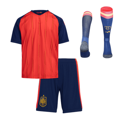 Dziecięcy Zestaw Domowa Spain (Koszulka + Spodenki + Skarpety) World Cup 2026