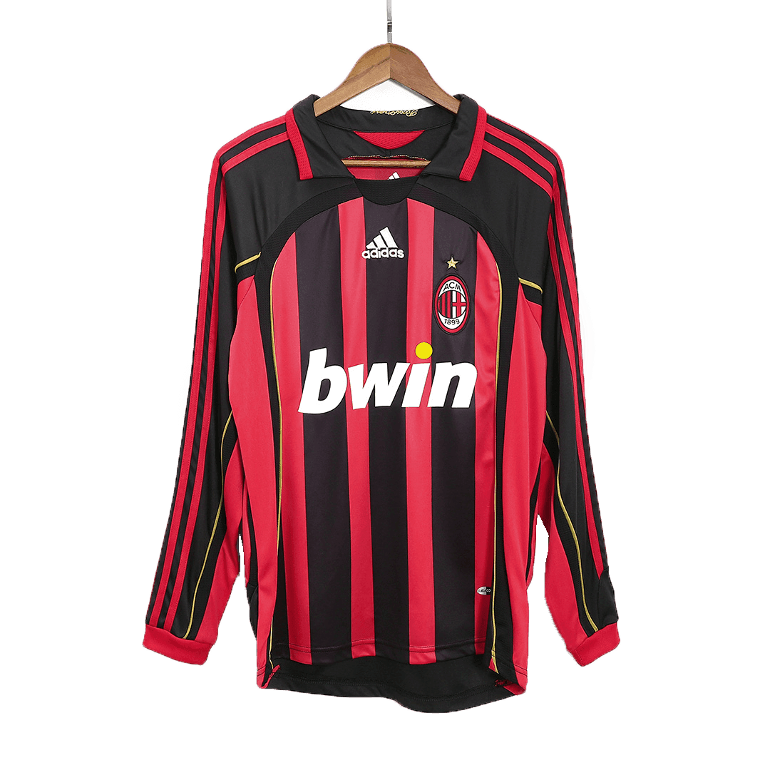 Męska Koszulka Retro Domowa AC Milan RONALDO #99 2006/07 z Długim Rękawem - Topowe Koszulki Pilkarskie Sklep Internetowy