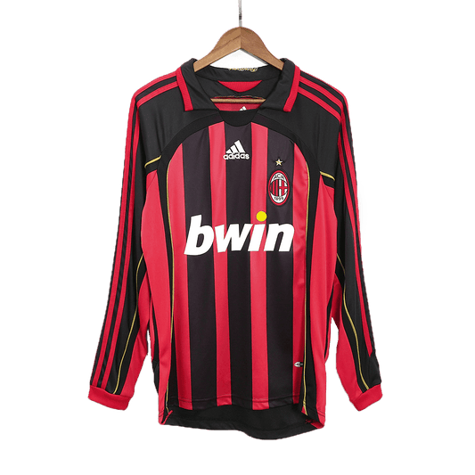 Męska Koszulka Retro Domowa AC Milan RONALDO #99 2006/07 z Długim Rękawem - Topowe Koszulki Pilkarskie Sklep Internetowy