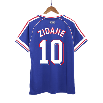 Męska Koszulka Retro Domowa France ZIDANE #10 1998 - World Cup - Topowe Koszulki Pilkarskie Sklep Internetowy