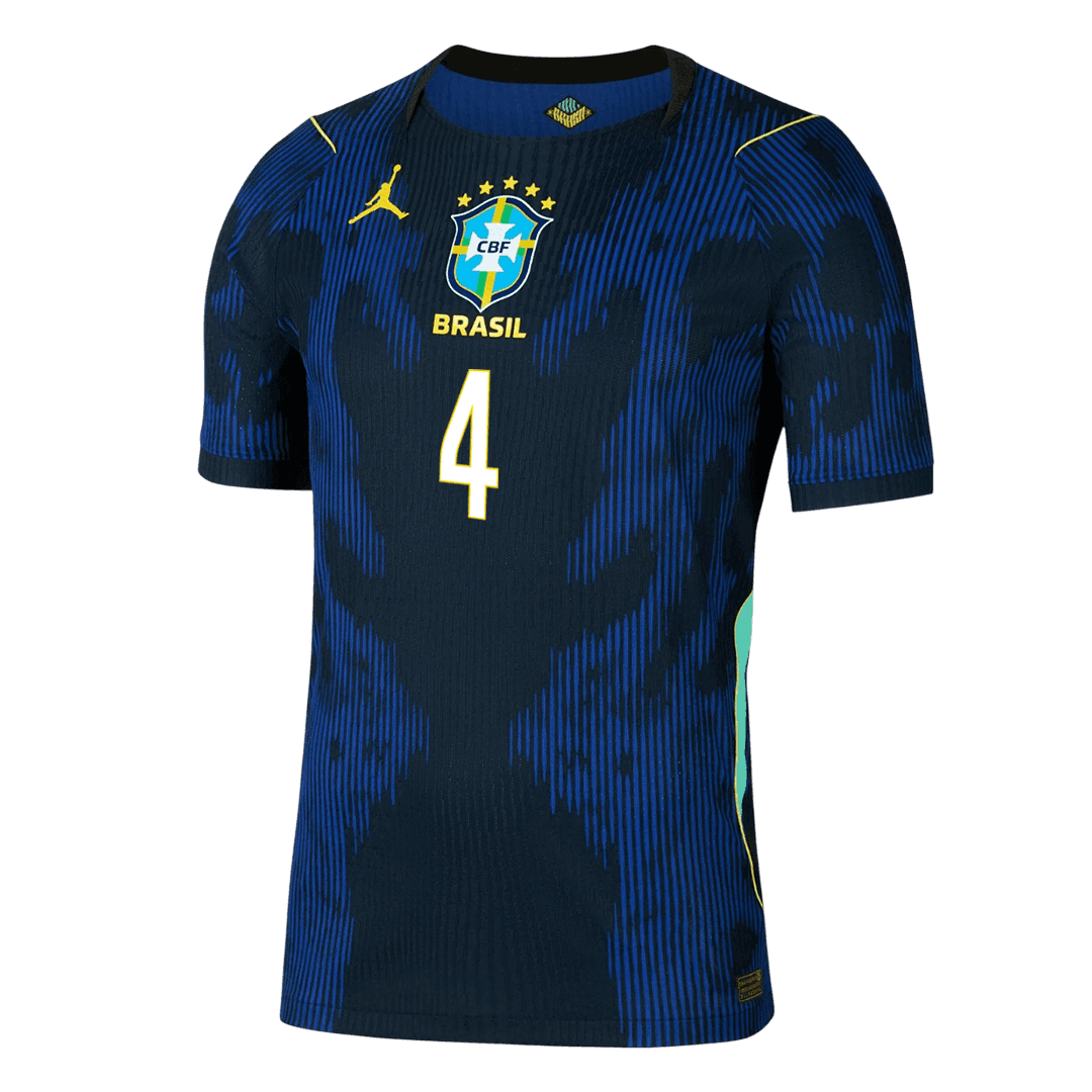 Męska koszulka Brazylii wyjazdowa MARQUINHOS #4 wersja zawodnicza - Mundial 2026