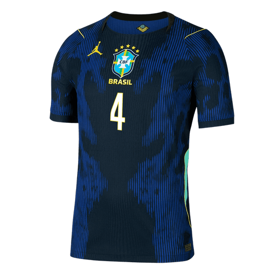 Męska koszulka Brazylii wyjazdowa MARQUINHOS #4 wersja zawodnicza - Mundial 2026