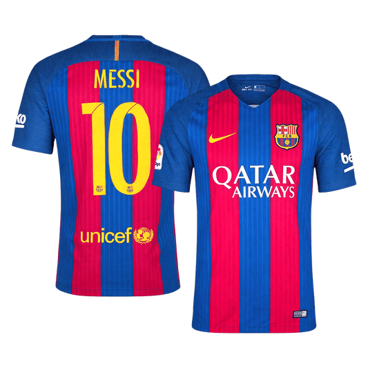 Męska koszulka Barcelony domowa Retro 2016/17 MESSI #10