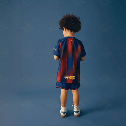 Dziecięcy Zestaw Domowy Barcelona (Koszulka+Spodenki) 2025/26