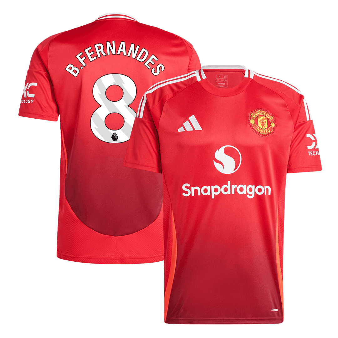 B.FERNANDES #8 Manchester United Koszulka domowa piłkarska 2024/25 - Topowe Koszulki Pilkarskie Sklep Internetowy