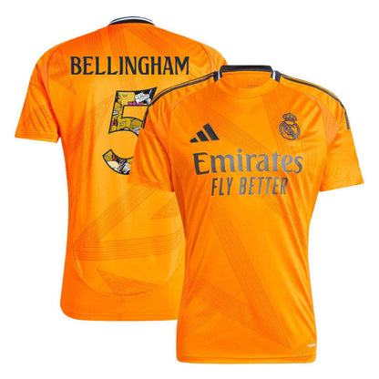 BELLINGHAM #5 Męska koszulka wyjazdowa Real Madrid 2024/25 - Bear Champ Font - Topowe Koszulki Pilkarskie Sklep Internetowy