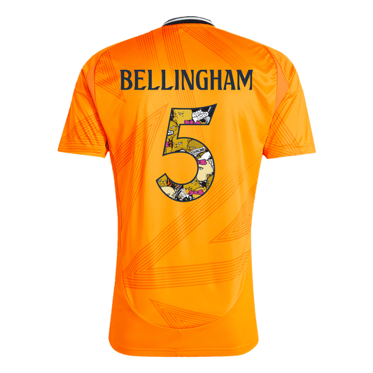 BELLINGHAM #5 Męska koszulka wyjazdowa Real Madrid 2024/25 - Bear Champ Font - Topowe Koszulki Pilkarskie Sklep Internetowy
