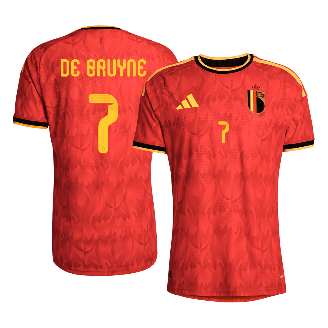 Męska koszulka Belgii domowa DE BRUYNE #7 wersja zawodnicza – Mundial 2026