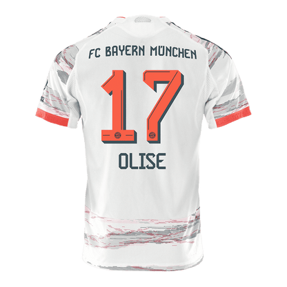 Męska Koszulka Wyjazdowa Bayern Munich OLISE #17 Wersja Piłkarska 2025/26 - Slim Fit - Topowe Koszulki Pilkarskie Sklep Internetowy