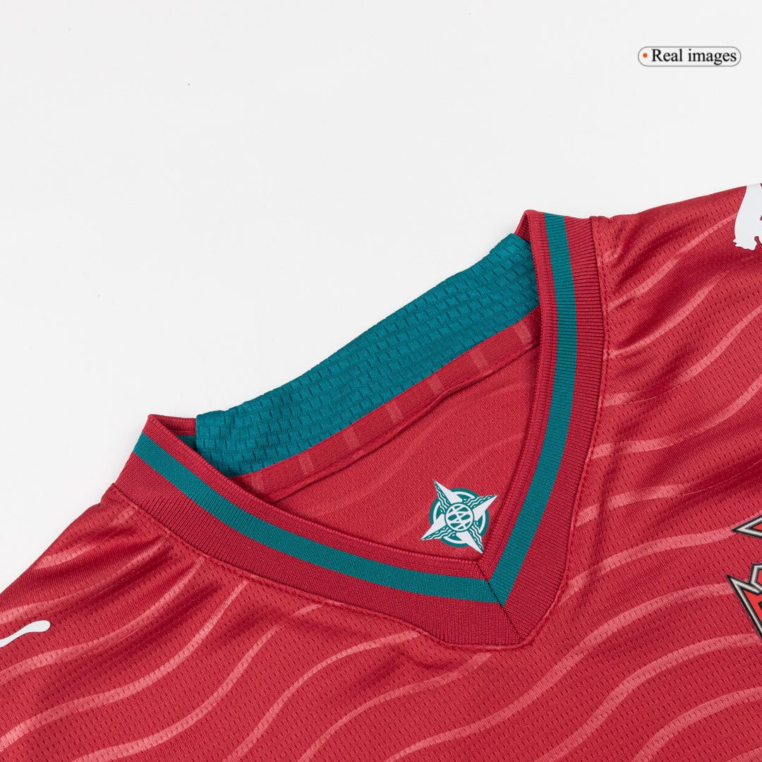 Dziecięcy zestaw Portugalii domowa B. FERNANDES #8 (Koszulka+Spodenki) - Mundial 2026 [PREMIUM]
