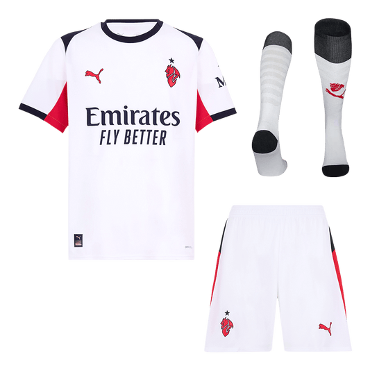 Męski Zestaw Wyjazdowa AC Milan (Koszulka + Spodenki + Skarpety) 2025/26