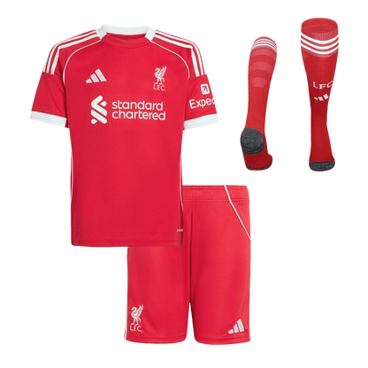 Dziecięcy Zestaw Domowa Liverpool (Koszulka + Spodenki + Skarpety) 2025/26