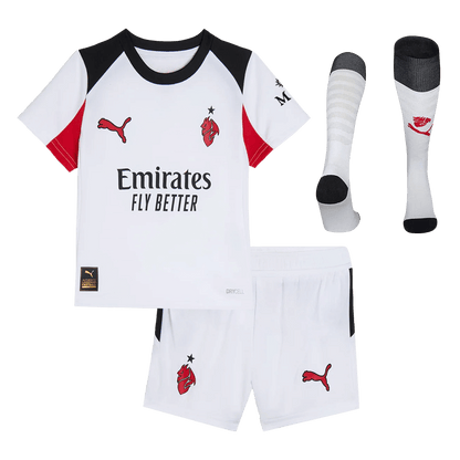 Dziecięcy Zestaw Wyjazdowa AC Milan (Koszulka + Spodenki + Skarpety) 2025/26