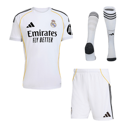 Męski Zestaw Domowa Real Madrid (Koszulka + Spodenki + Skarpety) 2025/26 [PREMIUM]