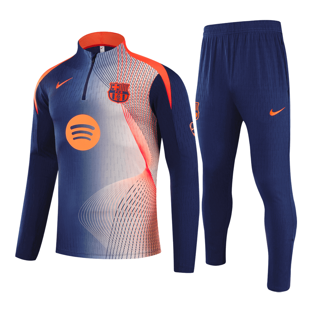 Juniorski Barcelona Bluza z zamkiem Komplet Dresowy 2025/26