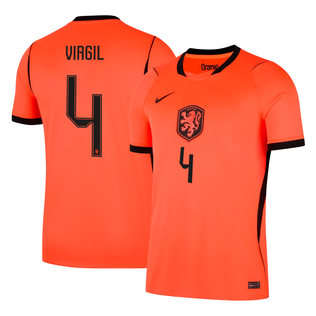 Męska koszulka Holandii domowa VIRGIL #4 - Mundial 2026