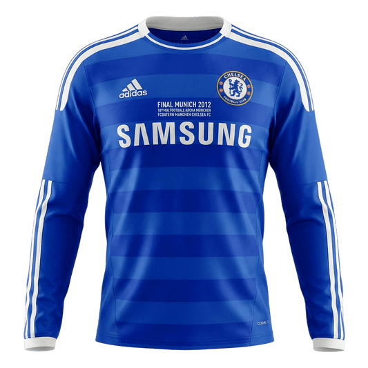 Męska Koszulka Retro Domowa Chelsea 2011/12 z Długim Rękawem