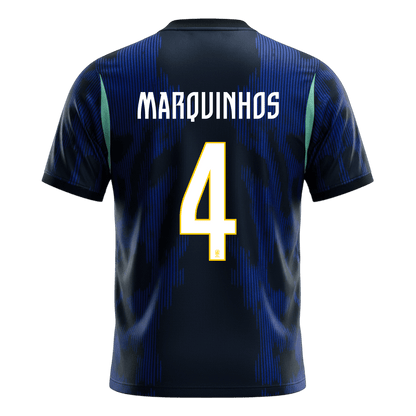 Męska koszulka Brazylii wyjazdowa MARQUINHOS #4 - Mundial 2026