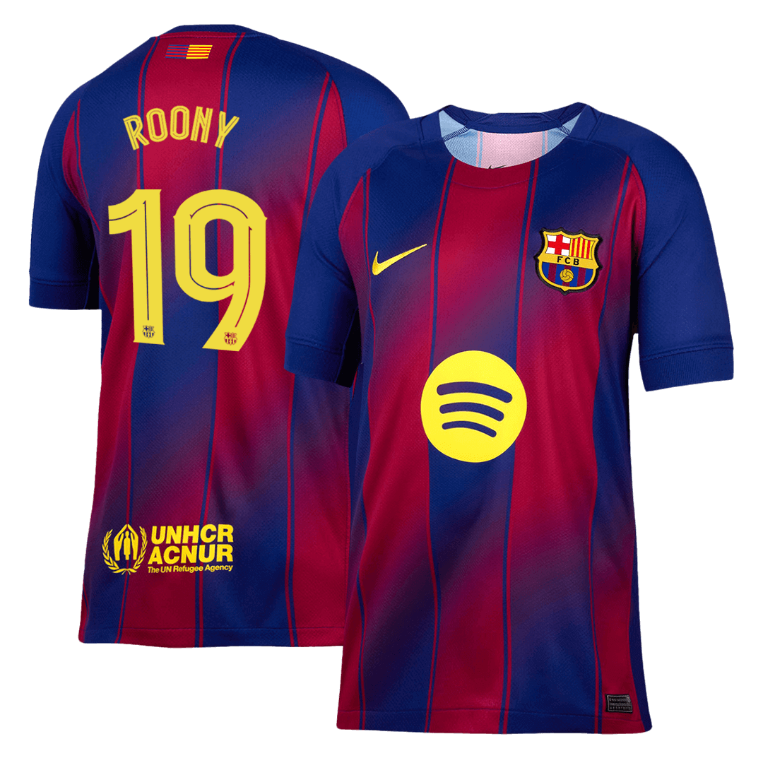 Męska Koszulka Domowa Barcelona ROONY #19 2025/26 - UCL